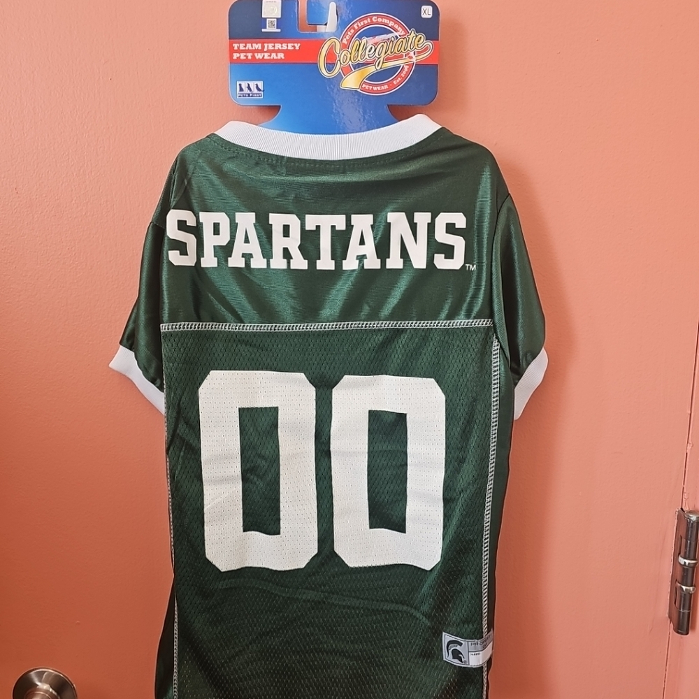 NWT Pet Dog Size XL Michigan State Spartans Jersey Collegiate Team Pet Wear